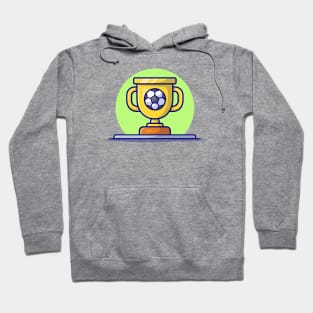 Soccer Gold Trophy Cartoon Vector Icon Illustration Hoodie